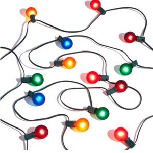 Raz Imports 14’connectable Matte  globe string lights